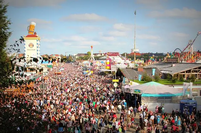 Entschuldigung is the right word to say excuse me in German. Especially when pushing through the crowds at the Oktoberfest.